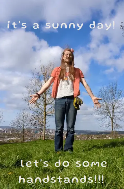 me doing a handstand